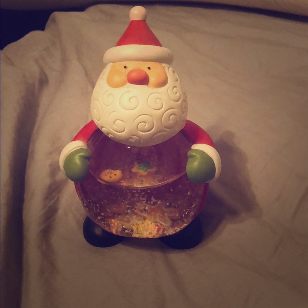 Santa with cookies and glitter into me